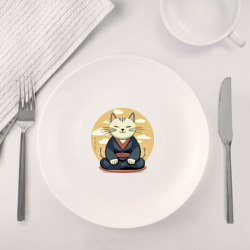 Набор: тарелка + кружка Кот-дзен - фото 2