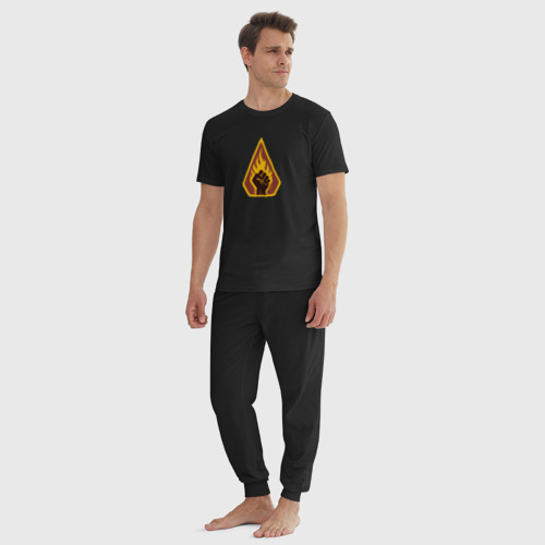 Мужская пижама хлопок Baldurs Gate 3 Flaming Fist, цвет черный - фото 5