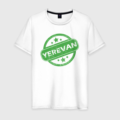 Мужская футболка из хлопка с принтом Yerevan, вид спереди №1