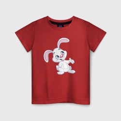 Детская футболка хлопок Весёлый зайчик