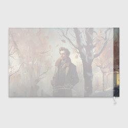 Флаг 3D Пушкин в зимнем дворе - фото 2