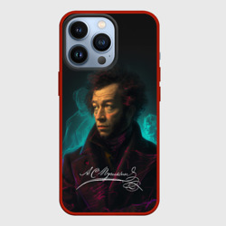 Чехол для iPhone 13 Pro Пушкин неоновый свет