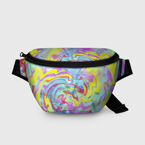 Поясная сумка 3D с принтом Flash of colors, вид спереди #2