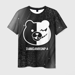 Мужская футболка 3D Danganronpa glitch на темном фоне