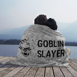 Плед 3D Goblin Slayer glitch на светлом фоне: надпись и символ - фото 2