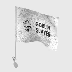 Флаг для автомобиля Goblin Slayer glitch на светлом фоне: надпись и символ