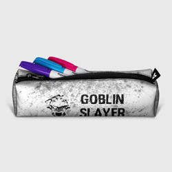 Пенал школьный 3D Goblin Slayer glitch на светлом фоне: надпись и символ - фото 2