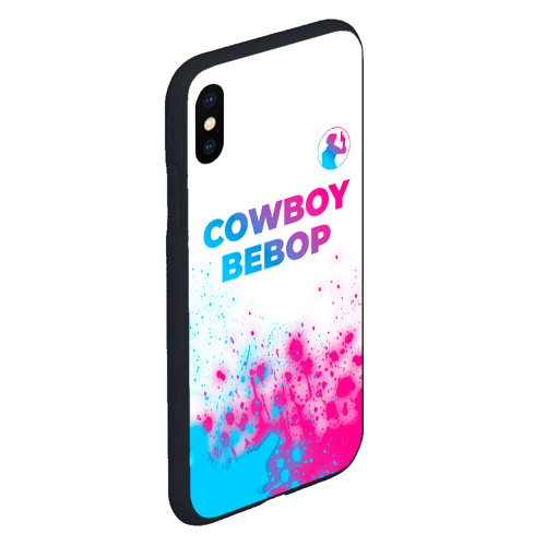 Чехол для iPhone XS Max матовый Cowboy Bebop neon gradient style: символ сверху - фото 3