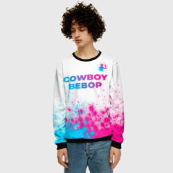 Мужской свитшот 3D Cowboy Bebop neon gradient style: символ сверху - фото 2