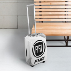 Чехол для чемодана 3D Fiat Speed на светлом фоне со следами шин - фото 2