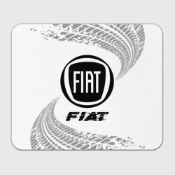 Прямоугольный коврик для мышки Fiat Speed на светлом фоне со следами шин