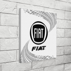 Холст квадратный Fiat Speed на светлом фоне со следами шин - фото 2