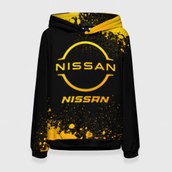 Женская толстовка 3D Nissan - gold gradient