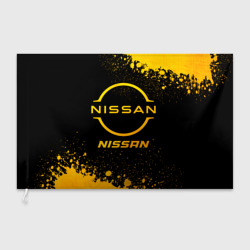 Флаг 3D Nissan - gold gradient