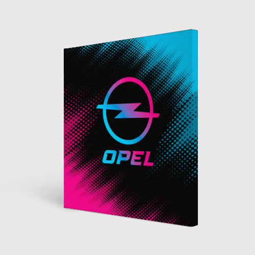 Холст квадратный Opel - neon gradient, цвет 3D печать