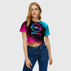Женская футболка Crop-top 3D Opel - neon gradient - фото 2