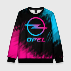 Детский свитшот 3D Opel - neon gradient