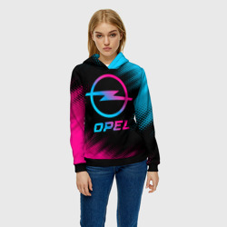 Женская толстовка 3D Opel - neon gradient - фото 2