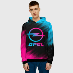 Мужская толстовка 3D Opel - neon gradient - фото 2