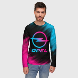 Мужской лонгслив 3D Opel - neon gradient - фото 2