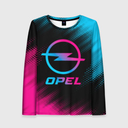 Женский лонгслив 3D Opel - neon gradient