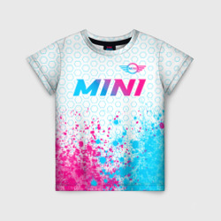 Детская футболка 3D Mini neon gradient style: символ сверху