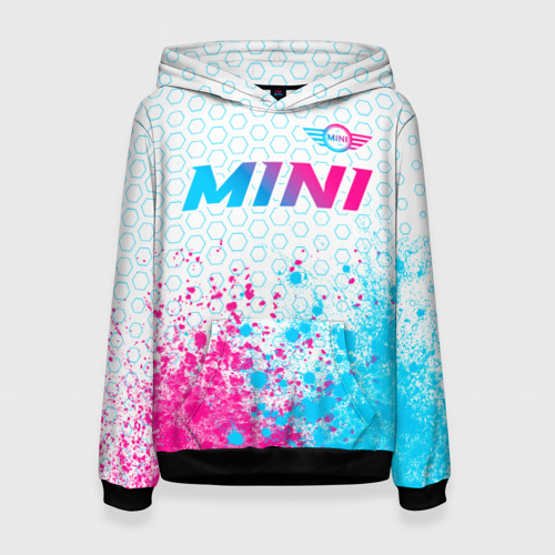 Женская толстовка 3D Mini neon gradient style: символ сверху, цвет 3D печать