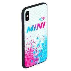 Чехол для iPhone XS Max матовый Mini neon gradient style: символ сверху - фото 2