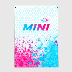 Постер Mini neon gradient style: символ сверху