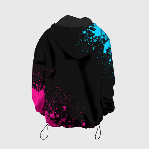 Детская куртка 3D Warframe - neon gradient: надпись, символ, цвет черный - фото 2