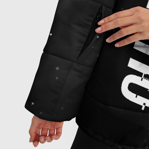 Женская зимняя куртка 3D с принтом Queen glitch на темном фоне: по-вертикали, фото #4