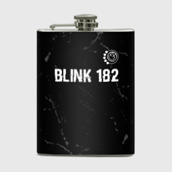 Фляга Blink 182 glitch на темном фоне: символ сверху