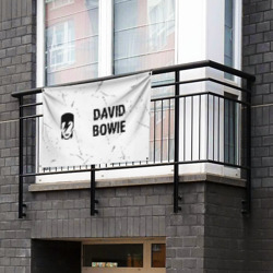 Флаг-баннер David Bowie glitch на светлом фоне: надпись и символ - фото 2
