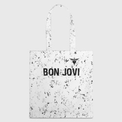 Шоппер 3D Bon Jovi glitch на светлом фоне: символ сверху