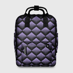 Женский рюкзак 3D Фиолетовые выпуклые ромбы