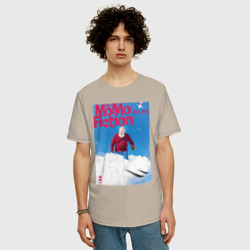 Мужская футболка хлопок Oversize Momo - Небесный слалом - фото 2
