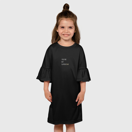 Детское платье 3D с принтом Superstar - freddy, вид сбоку #3