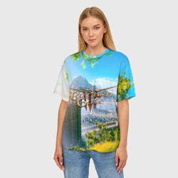 Женская футболка oversize 3D Baldur's Gate III logo/art - фото 2