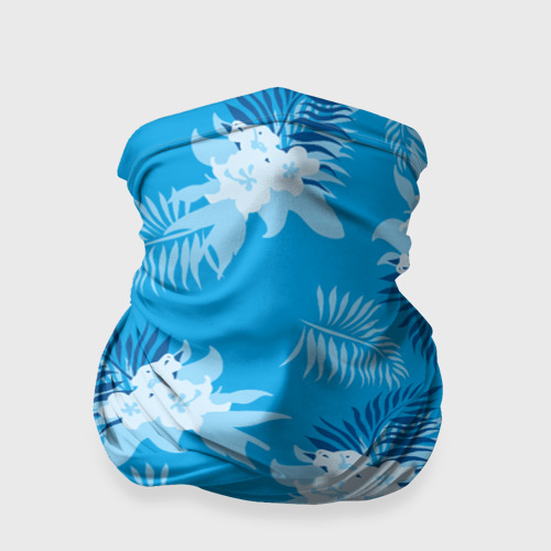 Бандана-труба 3D Синие цветы - Vice city - new ver, цвет 3D печать