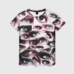 Женская футболка 3D Много глаз