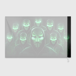 Флаг 3D Анонимусы зеленые маски - фото 2