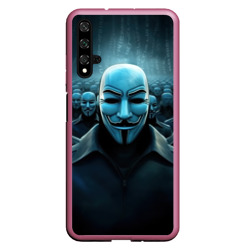 Чехол для Honor 20 Анонимус синий свет