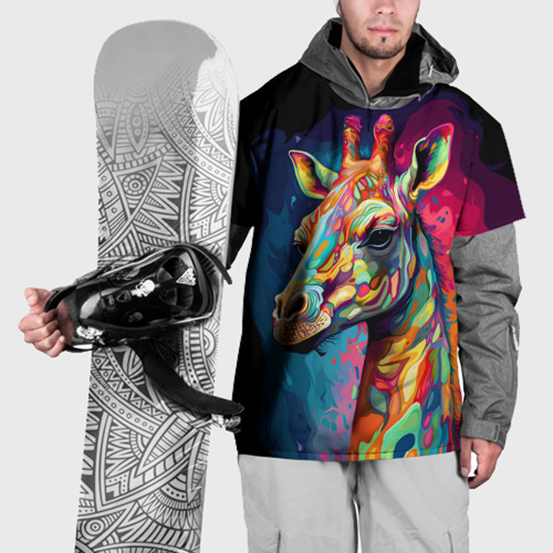 Накидка на куртку 3D Психоделический жираф, цвет 3D печать