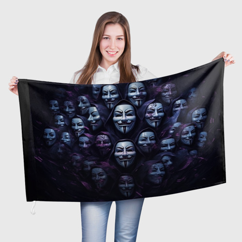 Флаг 3D Анонимусы паттерн