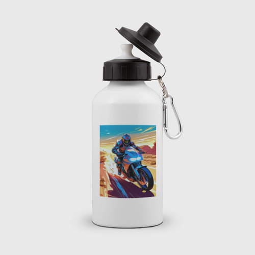 Бутылка спортивная Мотоциклист в пустыне