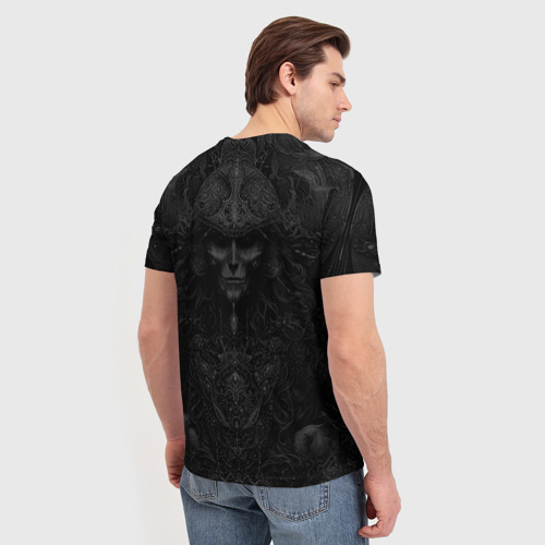 Мужская футболка 3D Ведьма на троне из черепов, цвет 3D печать - фото 4