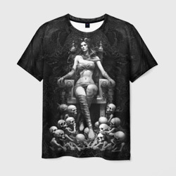 Ведьма на троне из черепов – Мужская футболка 3D с принтом купить со скидкой в -26%
