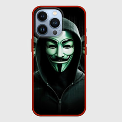 Чехол для iPhone 13 Pro Анонимусы паттерн