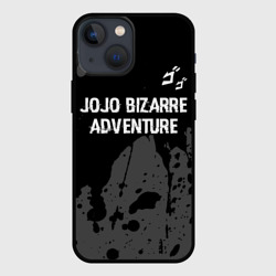 Чехол для iPhone 13 mini JoJo Bizarre Adventure glitch на темном фоне: символ сверху