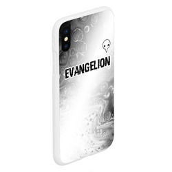 Чехол для iPhone XS Max матовый Evangelion glitch на светлом фоне: символ сверху - фото 2